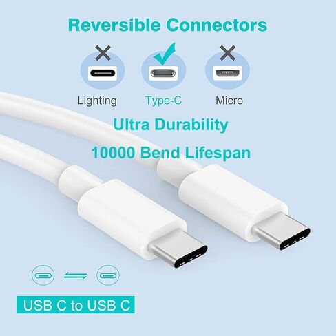 iPad Charger, 20W PD Super Quick USB C Fast Charger [Apple MFi Certified] iPad Pro Charger with 10FT USB C Cable for iPad Pro 12.9/11 inch 2022/2021/2020/2018, iPad Air 5/4th, iPad Mini 6th, iPad 10th in Saudi Arabia