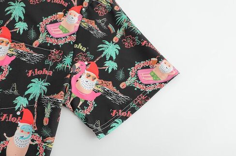 DOOPCCOR Men's Christmas Shirt Santa Claus Party Casual Button Down Hawaiian Shirts for Men in Saudi Arabia