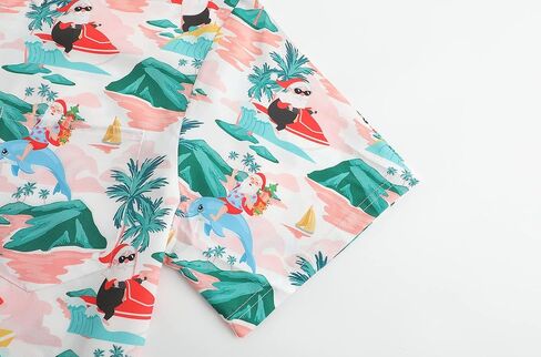 DOOPCCOR Men's Christmas Shirt Santa Claus Party Casual Button Down Hawaiian Shirts for Men in Saudi Arabia