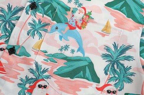 DOOPCCOR Men's Christmas Shirt Santa Claus Party Casual Button Down Hawaiian Shirts for Men in Saudi Arabia