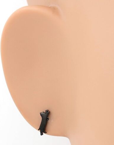 Steelmeup Stainless Steel Cute Black Cat Silhouette Post Stud Earrings Play Sit Jump in Saudi Arabia