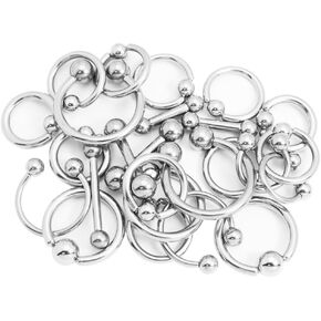 20 Mixed Body Piercing Jewelry Pack - Random Assortment of 8ga, 10ga, 12ga Jewelry in Kuwait