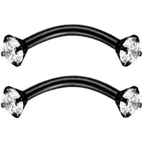 erDouckan Fashion Creative Body Piercing Jewelry for Women Men Fashion Women Round Cubic Zirconia Eyebrow Ring Barbell Body Piercing Jewelry in Saudi Arabia