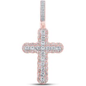 Generic 10kt Two-tone Gold Mens Round Diamond Charm Pendant 1-1/4 Cttw, 160654 in Saudi Arabia