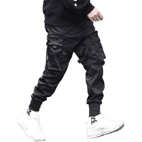 MFCT Men's Matte Black Techwear Urban Cargo Joggers in Kuwait