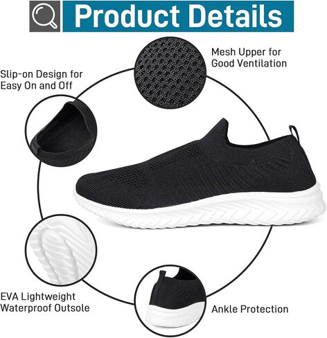 JIAFO Mens Shoes Walking Shoes for Men Mens Slip On Shoes Sneakers for Men, Casual Athletic Running, Lightweight Breathable Mesh Knit in Saudi Arabia
