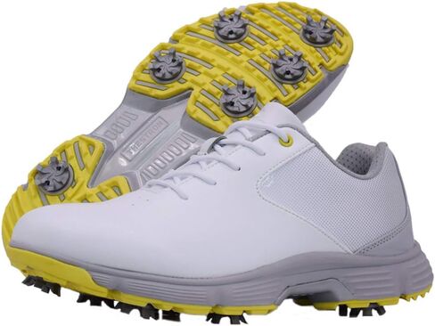 THESTRON Men Golf Shoes Mesh Breathable Breathable Golf Walking Sport Sneakers 7 Spikes Golf Trainers … in Saudi Arabia