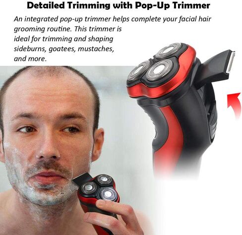 FARI Rotary Electric Razor Shaver, Wet & Dry Rechargeable Electric Shaving Razor for Men, Black in Saudi Arabia