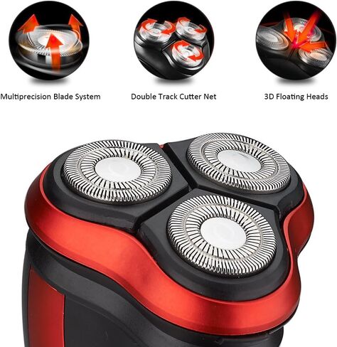 FARI Rotary Electric Razor Shaver, Wet & Dry Rechargeable Electric Shaving Razor for Men, Black in Saudi Arabia