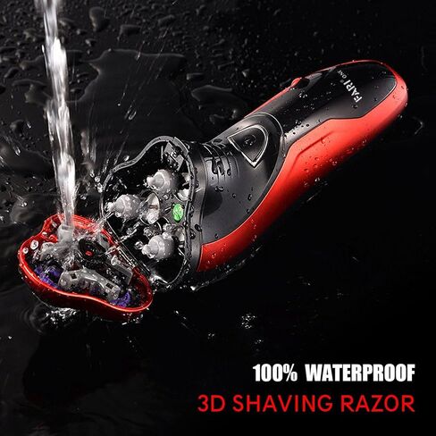 FARI Rotary Electric Razor Shaver, Wet & Dry Rechargeable Electric Shaving Razor for Men, Black in Saudi Arabia