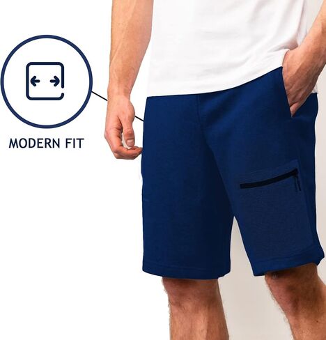 Men's Classic and Cargo Fleece Joggers Shorts, Cotton Blend Shorts with Pockets in Kuwait