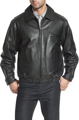 BGSD Men Aaron Classic Cowhide Leather Bomber Jacket (Regular and Big & Tall) in Saudi Arabia