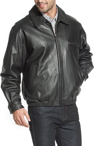BGSD Men Aaron Classic Cowhide Leather Bomber Jacket (Regular and Big & Tall) in Saudi Arabia