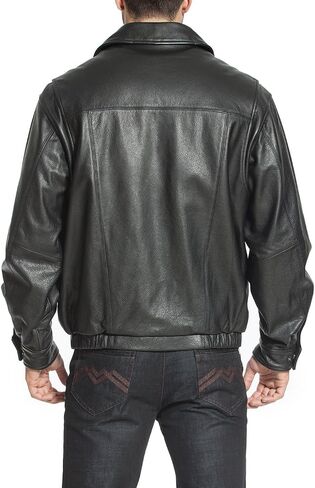 BGSD Men Aaron Classic Cowhide Leather Bomber Jacket (Regular and Big & Tall) in Saudi Arabia