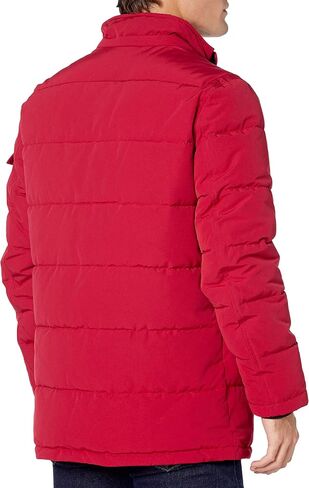 Nautica Men's Quilted Parka Jacket Removable Faux Fur Hood in Kuwait
