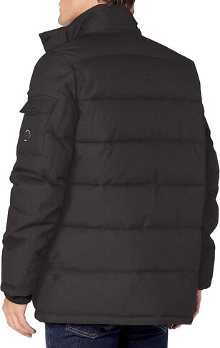 Nautica Men's Quilted Parka Jacket Removable Faux Fur Hood in Kuwait