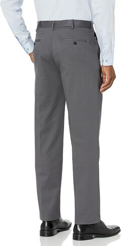 Haggar Men's Premium No-Iron Expandable-Waist Plain-Front Pant Dark Grey,46x29 in Saudi Arabia