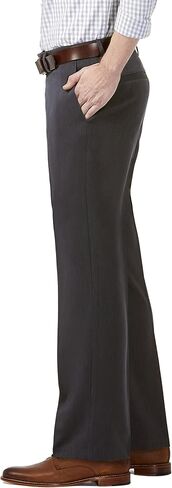 Haggar Men's Standards Solid Heather Gabardine Superflex Waist Flat Front in Saudi Arabia