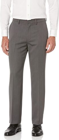 Haggar Men's Standards Solid Heather Gabardine Superflex Waist Flat Front in Saudi Arabia