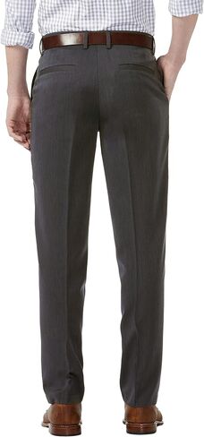 Haggar Men's Standards Solid Heather Gabardine Superflex Waist Flat Front in Saudi Arabia
