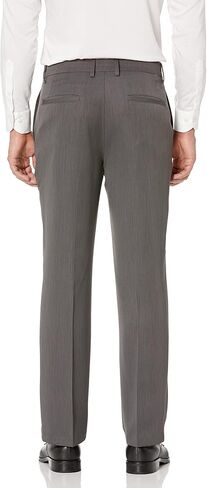 Haggar Men's Standards Solid Heather Gabardine Superflex Waist Flat Front in Saudi Arabia