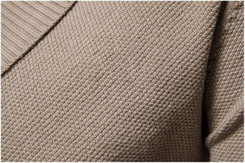 Men Cotton Casual Warm Cardigan Solid Color V-Neck Single Breasted Cardigans Winter Sweater Pocket in Saudi Arabia