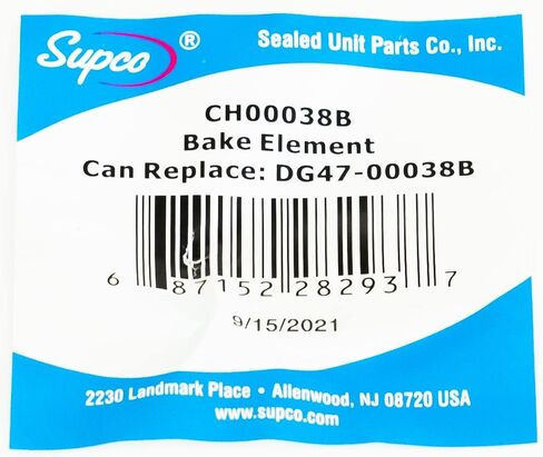 Supco (CH00038B Bake Element for Samsung Range, AP5623199, DG47-00038B in Saudi Arabia