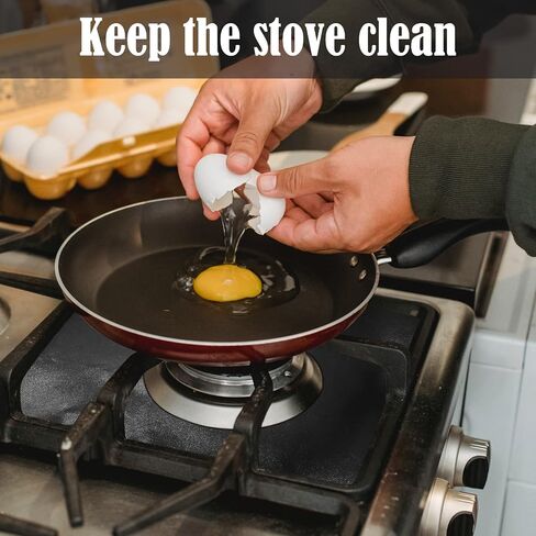 8 Pack Stove Burner Covers Reusable Non-Stick Fast Clean Liners for Kitchen Cuttable Easy to Clean Size 10.6" x 10.6"（Black） in Saudi Arabia