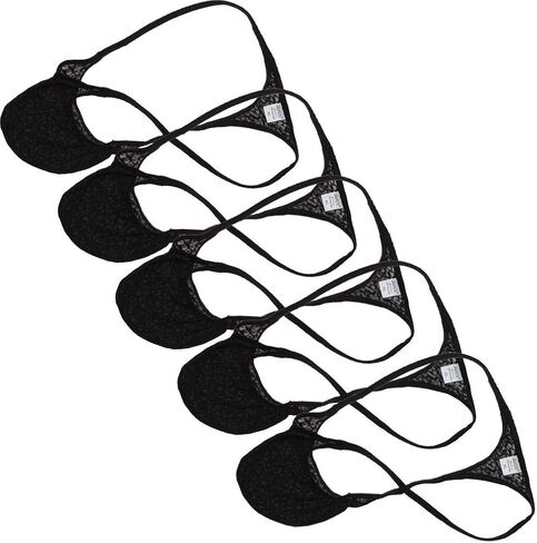 OROCOJUCO Men's Jacquard Thong String Micro Bikini Mini T-Back Sexy Pouch Underwear 6 Pack in Kuwait