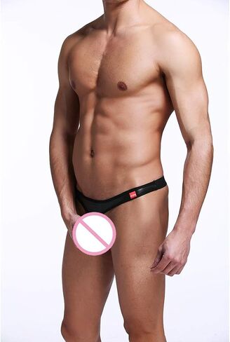 Underwear Underwear Thong Sexy Briefs Underwear Pants Men's 2 Items Or Less (Black, L) in Saudi Arabia