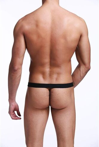 Underwear Underwear Thong Sexy Briefs Underwear Pants Men's 2 Items Or Less (Black, L) in Saudi Arabia