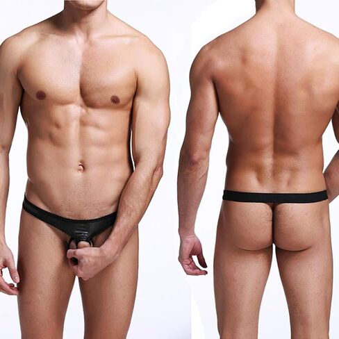 Underwear Underwear Thong Sexy Briefs Underwear Pants Men's 2 Items Or Less (Black, L) in Saudi Arabia