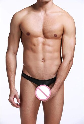 Underwear Underwear Thong Sexy Briefs Underwear Pants Men's 2 Items Or Less (Black, L) in Saudi Arabia