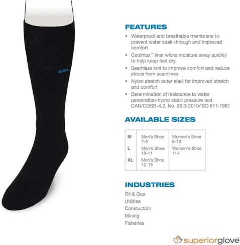 Superior Waterproof Socks (Size Medium 1 Pair) Water Proof Socks for Men Women in Saudi Arabia