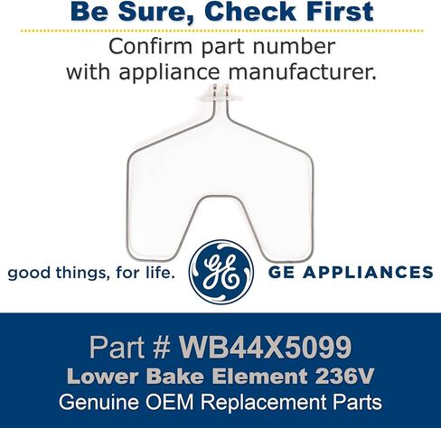 GE WB44X5099 Genuine OEM Lower Bake Element 236V for GE Electric Ovens in Saudi Arabia