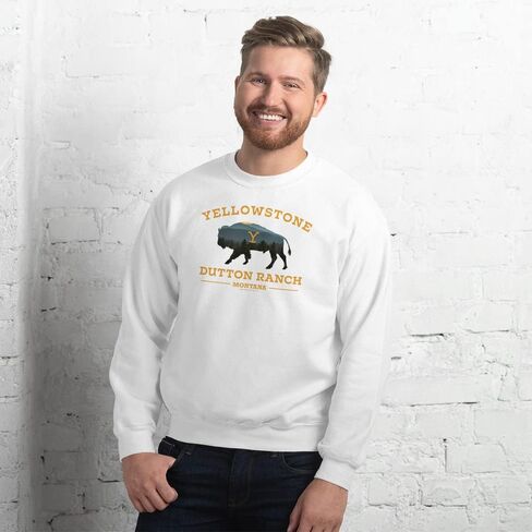 Yellowstone Dutton Ranch Bull Fleece Crewneck Sweatshirt in Kuwait