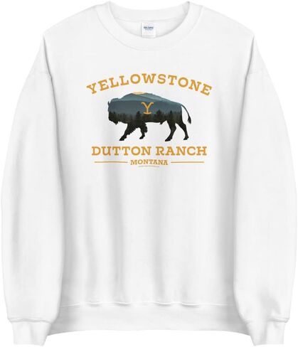 Yellowstone Dutton Ranch Bull Fleece Crewneck Sweatshirt in Kuwait