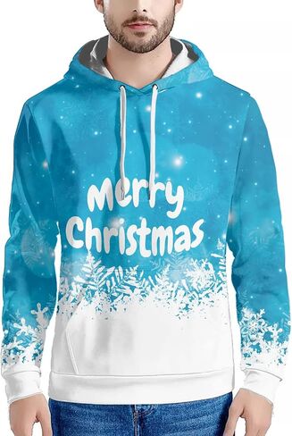 HUIACONG Men Hooded Sweatshirt Drawstring Long Sleeve O-Neck Hoodeds Pullover in Saudi Arabia