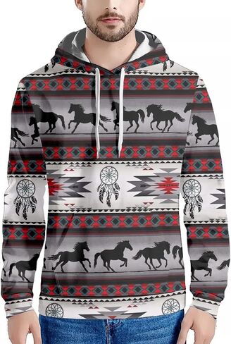 HUIACONG Men Hooded Sweatshirt Drawstring Long Sleeve O-Neck Hoodeds Pullover in Saudi Arabia