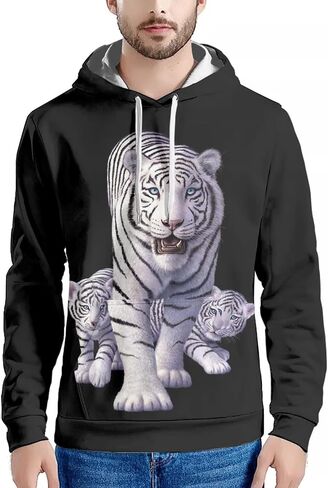 HUIACONG Men Hooded Sweatshirt Drawstring Long Sleeve O-Neck Hoodeds Pullover in Saudi Arabia