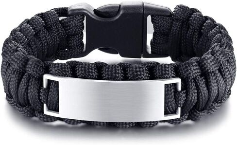 MZZJ Dad Gifts from Son Daughter Stainless Steel ID Nylon Outdoor Sport Paracord Survival Cuff Bracelet,Dad's Birthday Present, Funny Gift Idea for Dad,Dad's Birthday Present in Kuwait