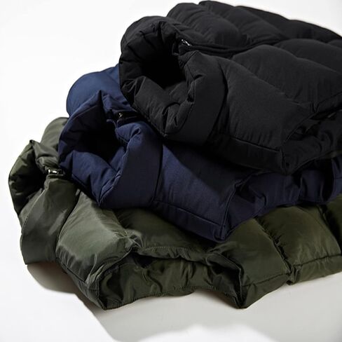 Ymosrh Mens Jackets Fashion Men's Autumn/Winter Solid Colour Warm Down Cotton Zip Vest Winter Coats for Men in Kuwait