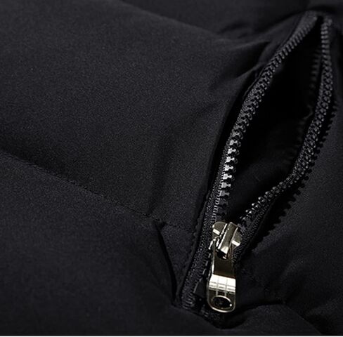 Ymosrh Mens Jackets Fashion Men's Autumn/Winter Solid Colour Warm Down Cotton Zip Vest Winter Coats for Men in Kuwait