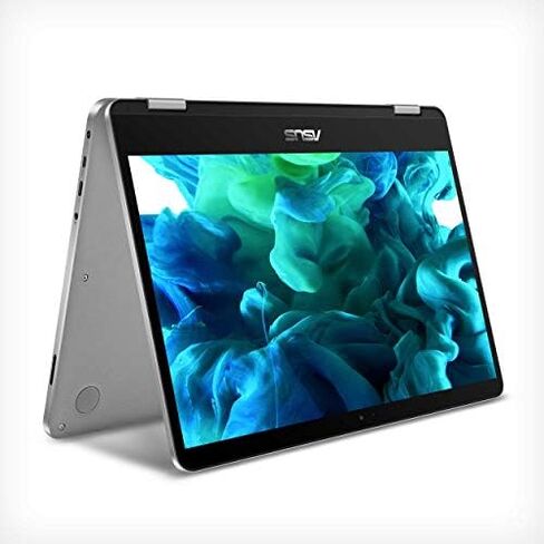 ASUS VivoBook Flip 14 Thin and Light 2-in-1 Laptop, 14" HD Touchscreen, Intel Celeron N4020 CPU, 4GB RAM, 128GB Storage, Windows 10 Home S, Microsoft 365, Light Grey, TPM, Fingerprint, J401MA-PS04T in Saudi Arabia