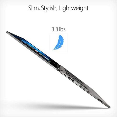 ASUS VivoBook Flip 14 Thin and Light 2-in-1 Laptop, 14" HD Touchscreen, Intel Celeron N4020 CPU, 4GB RAM, 128GB Storage, Windows 10 Home S, Microsoft 365, Light Grey, TPM, Fingerprint, J401MA-PS04T in Saudi Arabia