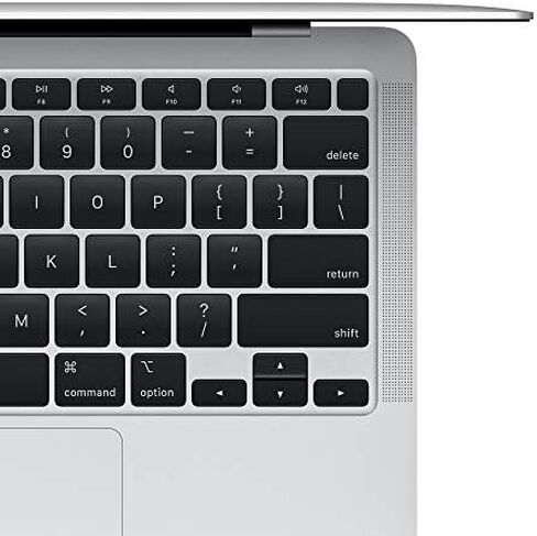 شريحة M1 للكمبيوتر المحمول Apple 2020 MacBook Air، شاشة Retina مقاس 13 بوصة، ذاكرة الوصول العشوائي 8 جيجابايت، تخزين SSD سعة 256 جيجابايت، لوحة مفاتيح بإضاءة خلفية، كاميرا FaceTime HD، معرف اللمس. يعمل مع iPhone/iPad؛ رمادي فضائي AppleCare in Kuwait