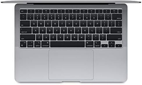 شريحة M1 للكمبيوتر المحمول Apple 2020 MacBook Air، شاشة Retina مقاس 13 بوصة، ذاكرة الوصول العشوائي 8 جيجابايت، تخزين SSD سعة 256 جيجابايت، لوحة مفاتيح بإضاءة خلفية، كاميرا FaceTime HD، معرف اللمس. يعمل مع iPhone/iPad؛ رمادي فضائي AppleCare in Kuwait