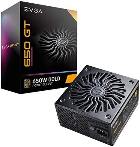 EVGA 650 G5, 80 Plus Gold 650W, Fully Modular, ECO Mode with Fdb Fan, 100% Japanese Capacitors, 10 Year Warranty, Compact 150mm Size, Power Supply 220-G5-0650-X1 in Saudi Arabia