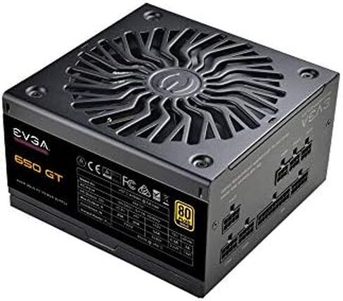EVGA 650 G5, 80 Plus Gold 650W, Fully Modular, ECO Mode with Fdb Fan, 100% Japanese Capacitors, 10 Year Warranty, Compact 150mm Size, Power Supply 220-G5-0650-X1 in Saudi Arabia