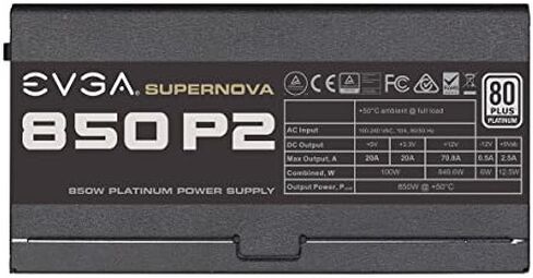 EVGA Supernova 1600 P2 80+ Platinum، وضع ECO بقدرة 1600 واط، وحدات NVIDIA SLI بالكامل وCrossfire جاهز لإمداد الطاقة لمدة 10 سنوات 220-P2-1600-X1 in Kuwait